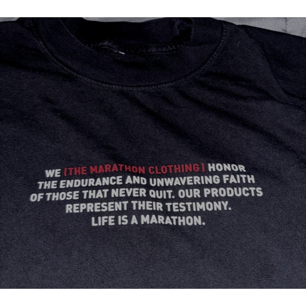 The Marathon Clothing Men’s Mission Statement Black Tee XL Limited Edition